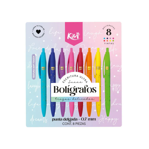 Esfero Kiut Semigel 0.7 RT Surtido x 8