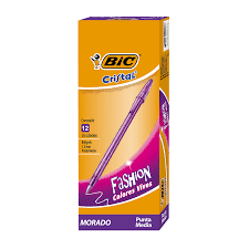 Esfero Bic Fashion Morado Caja x 12