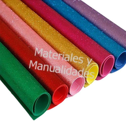 Foamy Pliego Surtido Escarchado Paquete x 10