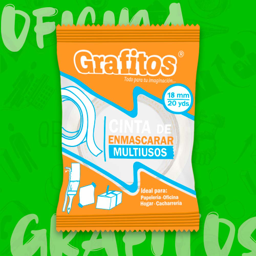 Cinta Enmascarar 18mm x 20 mts