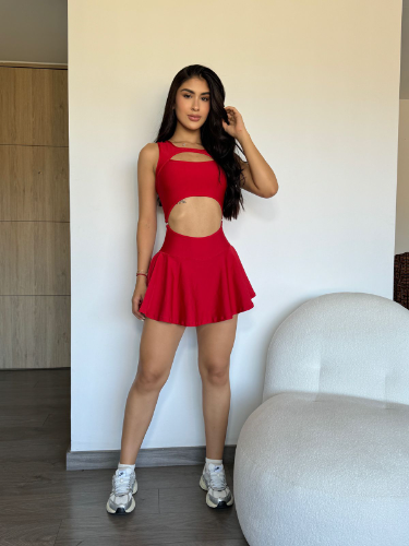 Falda Short Rojo