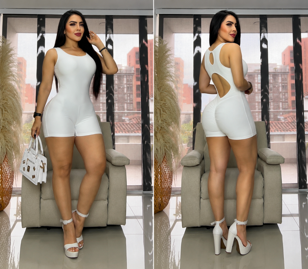 Enterizo Destellante 534 - Blanco