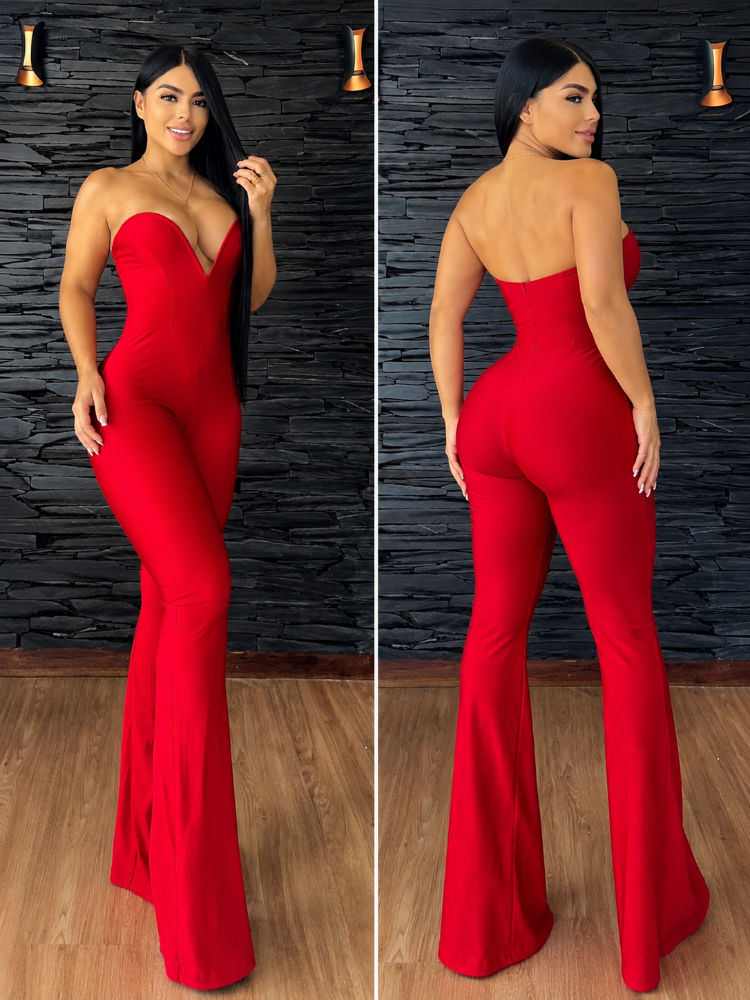 Enterizo Destellante 520 - Rojo