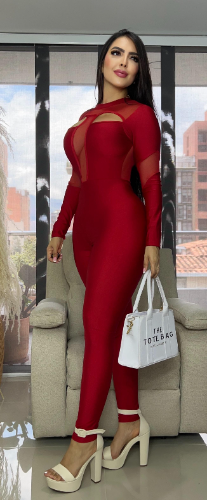 Enterizo Destellante 528 - Rojo
