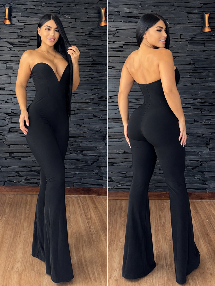 Enterizo Destellante 520 - Negro