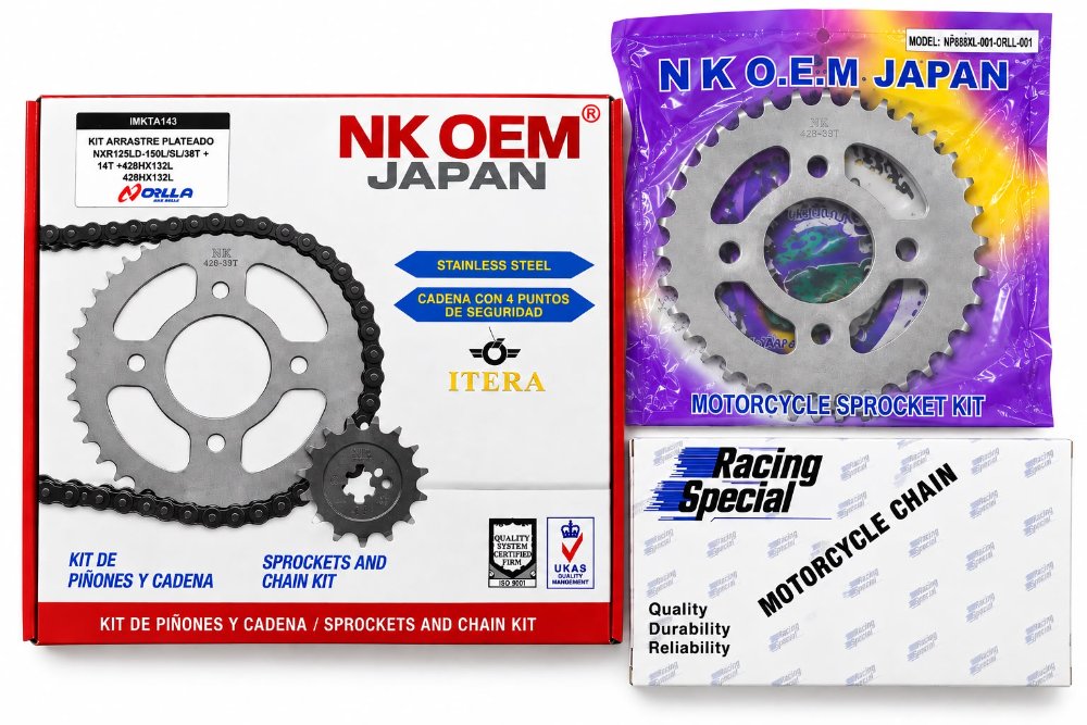 KIT ARRASTRE PLATEADO WAVE 100 DOS /14T/38T