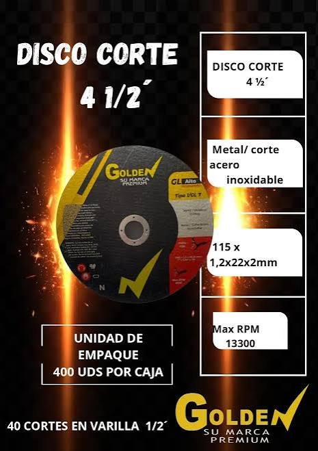 DISCO CORTE FINO  METAL GOLDEN