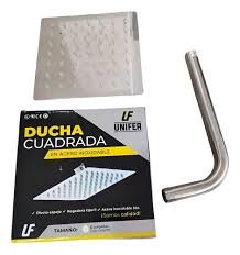 DUCHA UNIFER 10" + TUBO CROMADO