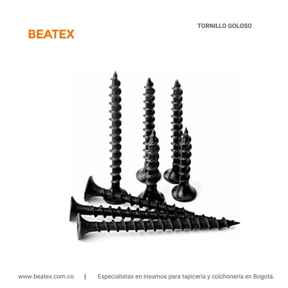 TORNILLO GOLOZO NEGRO CABEZA PLANA