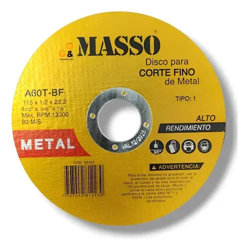 DISCO CORTE 41/2 MASSO