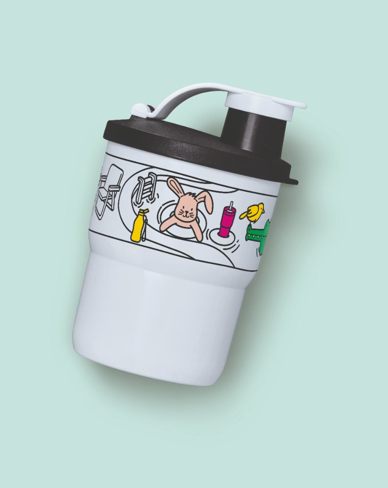 Copo Colors Com Bico Criar e Brincar 225 ml