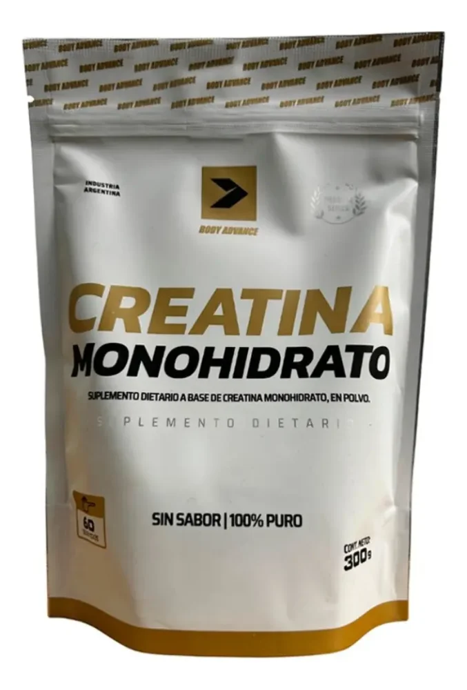 Creatina Monohidrato Pura Sin Sabor de Body Advance en Polvo 300g x 60 serv
