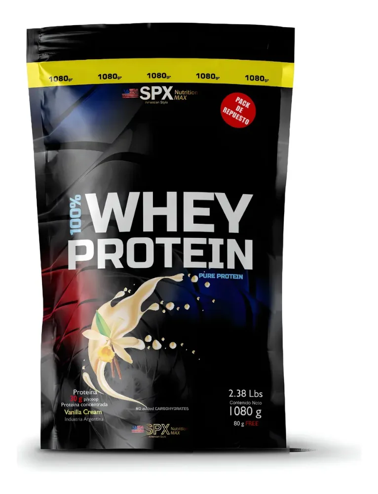 Suplemento 100% Whey Protein Spx Nutrition Max 1080 Grs Sabor vainilla