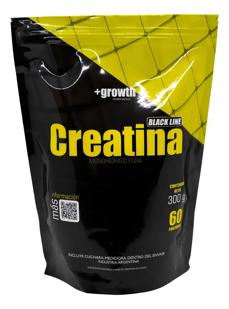 Creatina Monohidratada Polvo +Growth 300g Micronizada Doypack