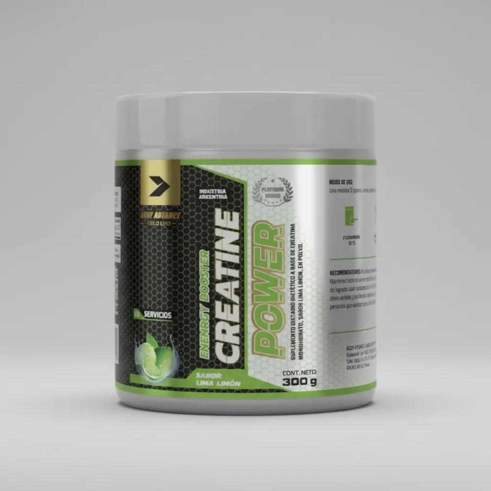 Body Advance Creatina Power Micronizada 300g Lima Limón