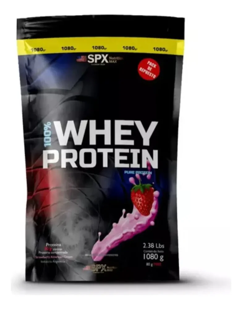 Suplemento 100% Whey Protein Spx Nutrition Max 1080 Grs Sabor Frutilla