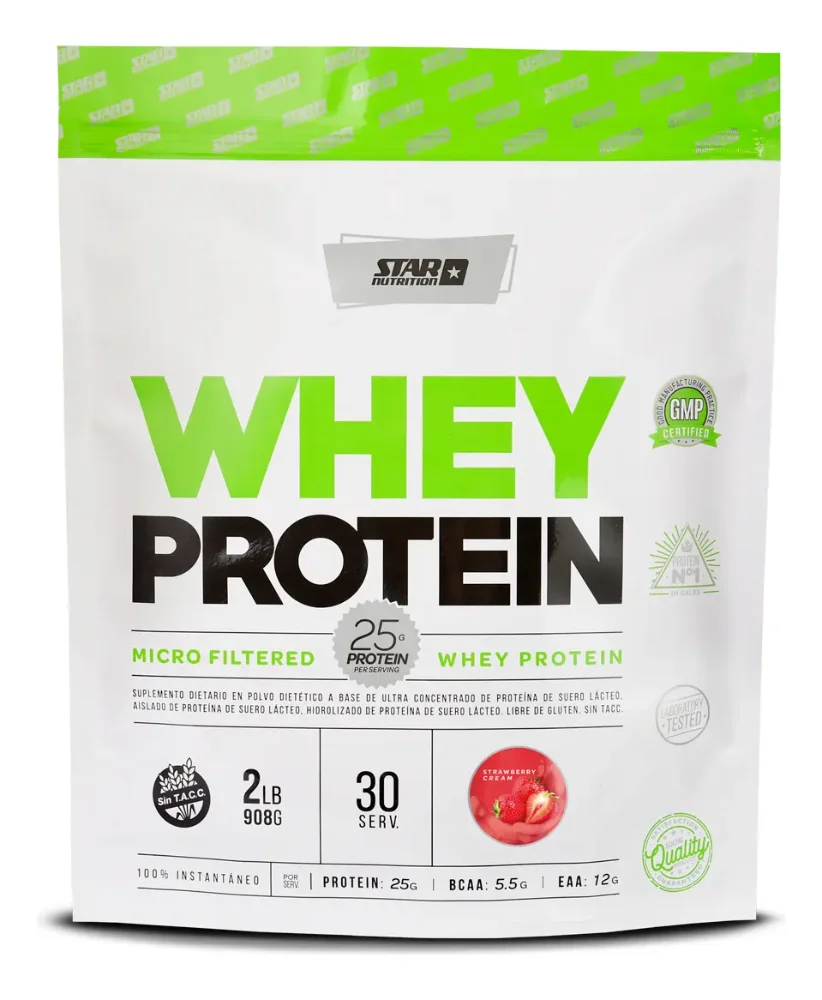 Star Nutrition Whey Protein 2 Lb Sabor Strawberry Cream Doypack