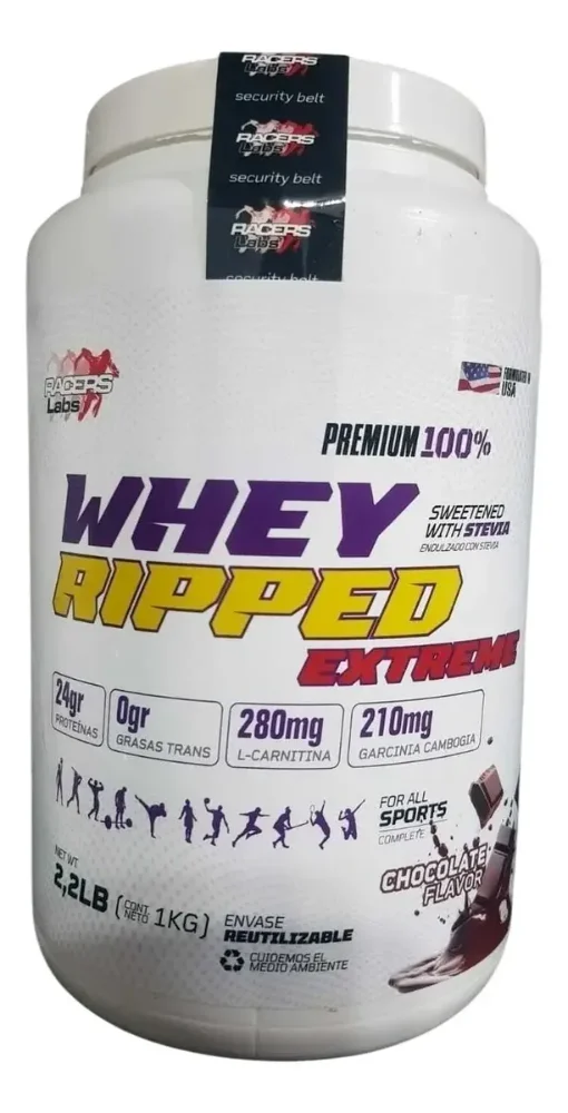 Proteina Con Quemador Whey Ripped Extreme Racers Labs 2.02lb sabor chocolate