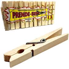 PRENDEDOR DE ROUPA C/12 MADEIRA K2
