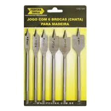 JG DE BROCAS 6 PCS (CHATA) PARA MADEIRA - FERTAK FERTAK