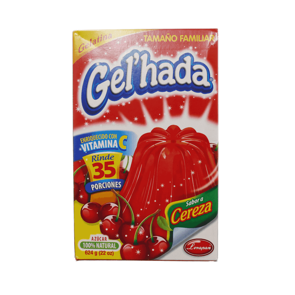 gelatina grande 624g cereza