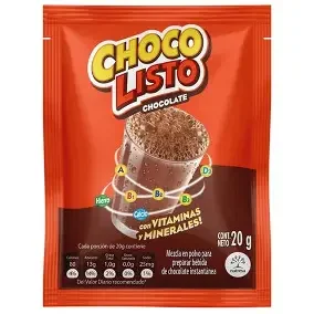 TIRAS   CHOCOLISTO EN SOBRES