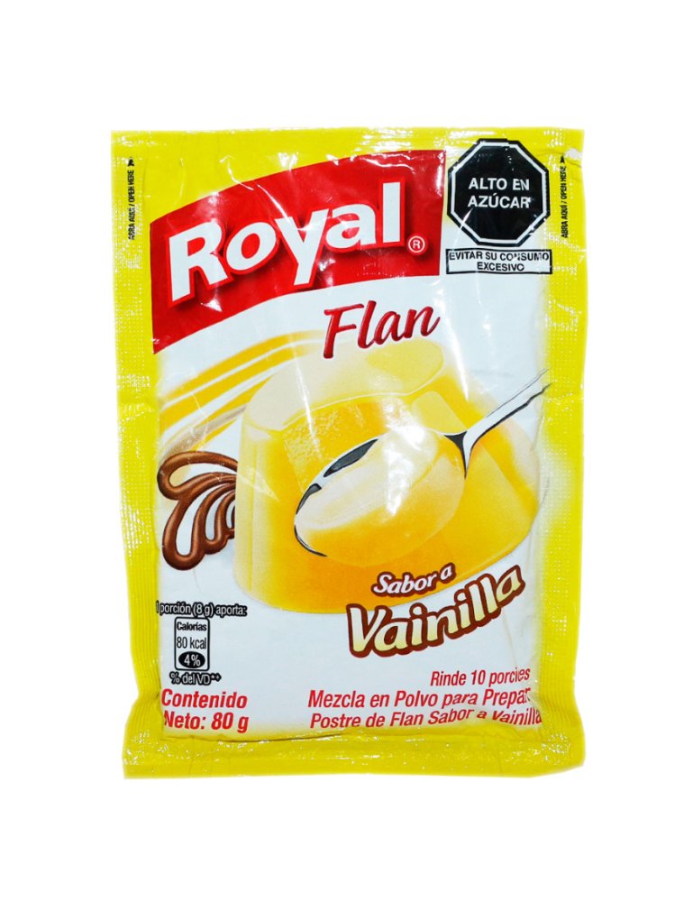 royal flan sobre