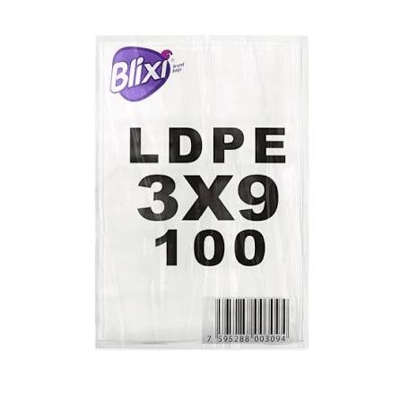 BOLSA TRANSPARENTE 3X9