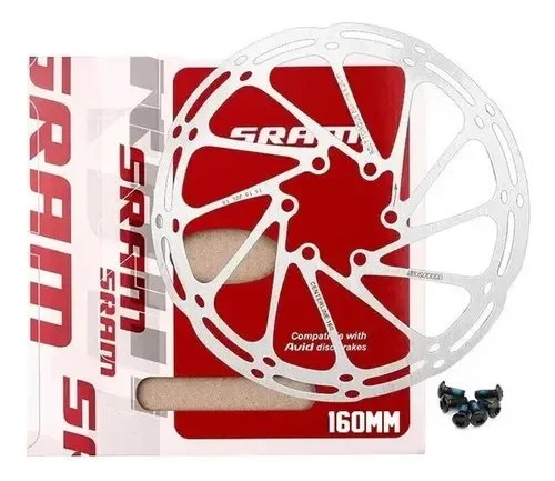 DISCO SRAM 160MM TORNILLOS PLATEADO