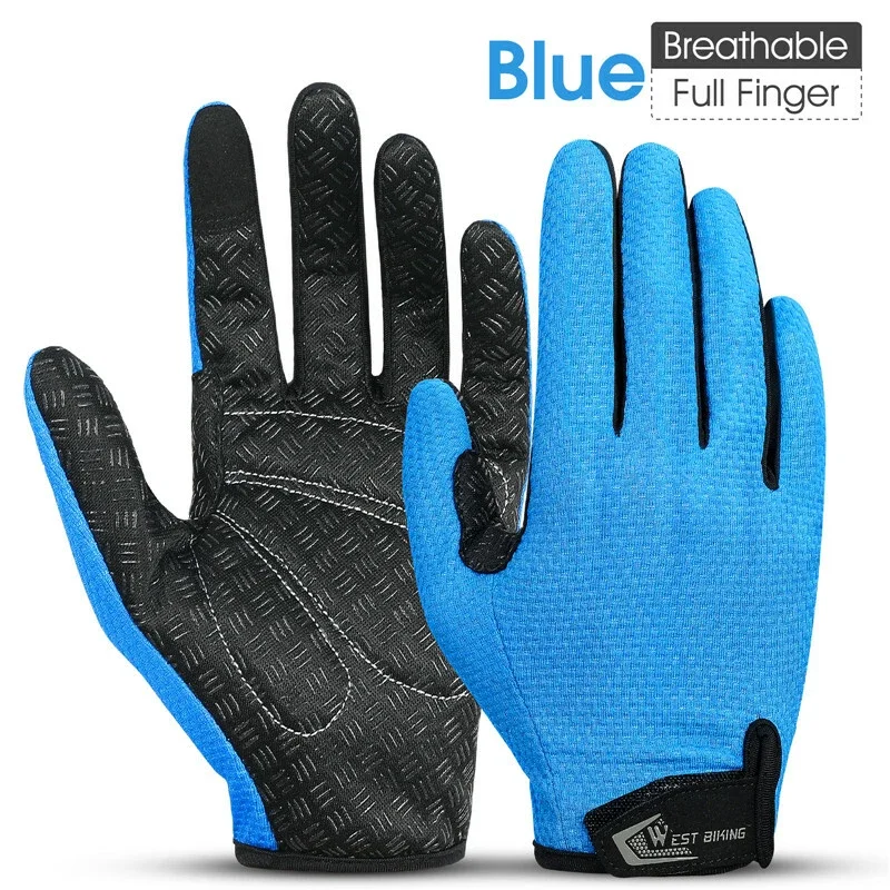 GUANTE WEST BIKING AZUL DEDO COMPLETO XL 1900