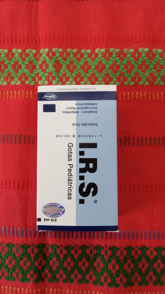 C-1	  I.R.S. GOTAS (80 MG / 2 MG / 1 MG)	- ACETAMINOFEN + FENILEFRINA + BROMFENILAMINA. INFASA