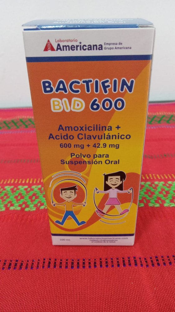 B-2   BACTIFIN BID 600 (600 MG / 42.9 MG / 5 ML) - AMOXICILINA + ACIDO CLAVULANICO. AMERICANA