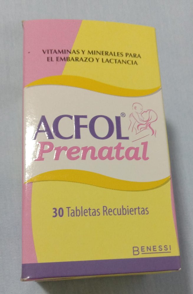 A-4     ACFOL PRENATAL (30 TABLETAS) - MULTIVITAMINAS Y MINERALES. BENESSI
