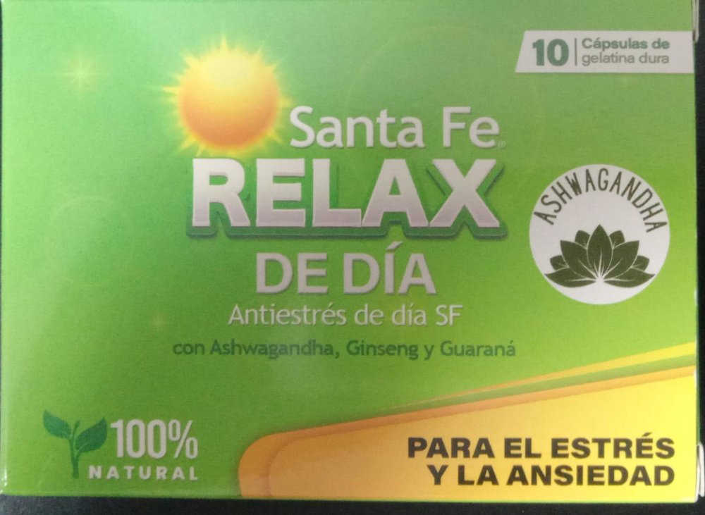 B-4	  RELAX DE DIA (150 MG / 120 MG/ 25 MG) - ASHWAGANDHA + GINSENG + GUARANA. SANTA FE