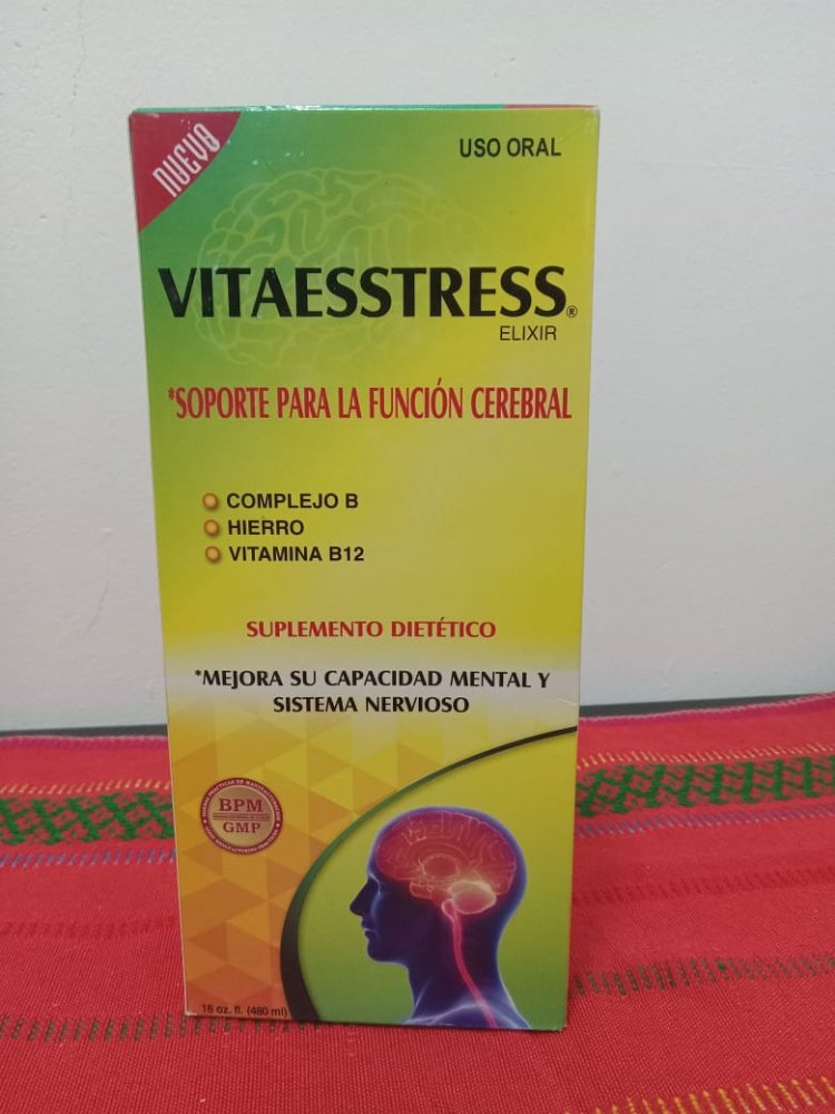 A-2 VITAESSTRESS ELIXIR (480 ML) - MULTIVITAMINAS + CITRATO FERRICO + GLICEROFOSFATO.  PHARMA
