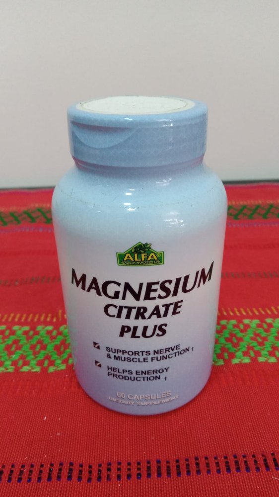 B-4	  MAGNESIUM CITRATE PLUS (1400 MG / 150 MG) - CITRATO DE MAGNESIO + TAURINA. ALFA VITAMINS.