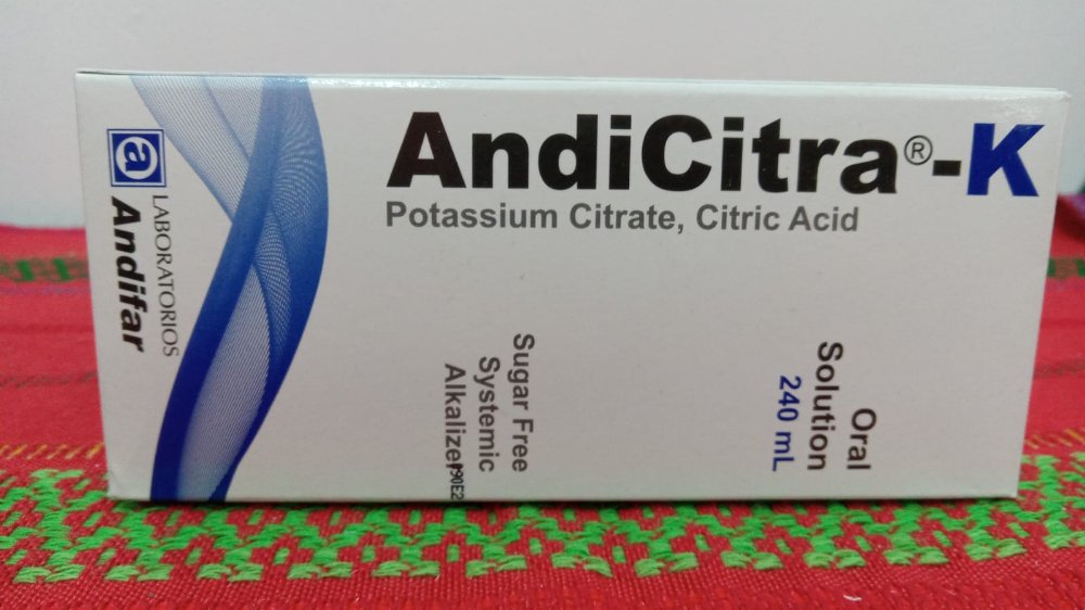 B-4	  ANDICITRA-K (240 ML) - CITRATO DE POTASIO + VITAMINA C. ANDIFAR