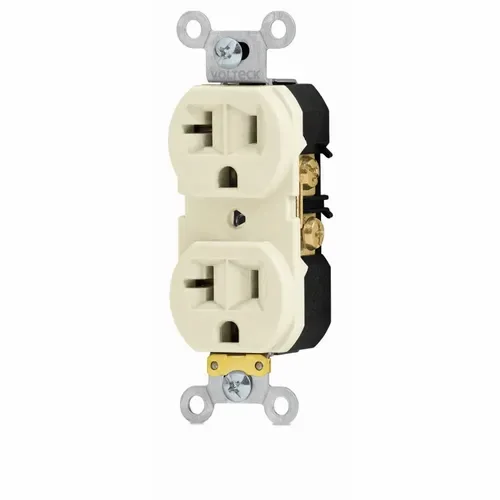 TOMACORRIENTE DOBLE BLANCO 20A VOLTECK