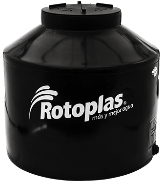 TINACO ROTOPLAST BICAPA NEGRO DE 750 LITROS