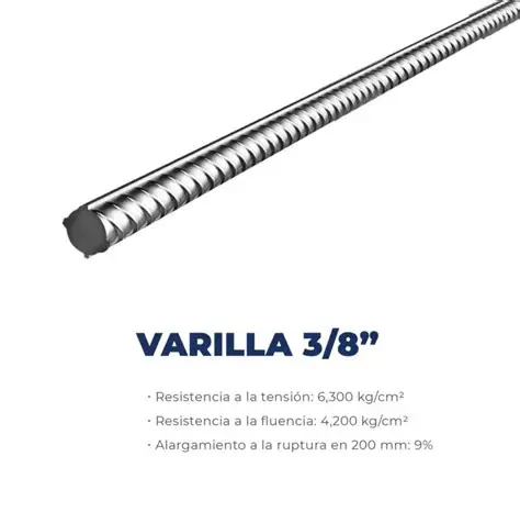 VARILLA DE 3/8´´ CORRUGADA 8MM COMERCIAL