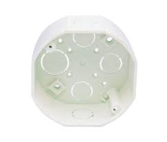 CAJA ELECTRICA PLASTICA OCTAGONAL BLANCA
