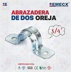 ABRAZADERA MEDIA LUNA DE DOS OREJA DE 3/4"