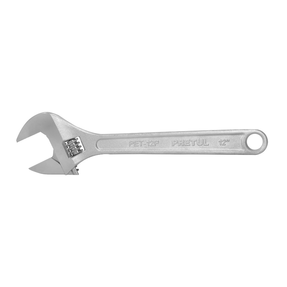 LLAVE AJUSTABLE (PERICO) 12' CROMADA, PRETUL