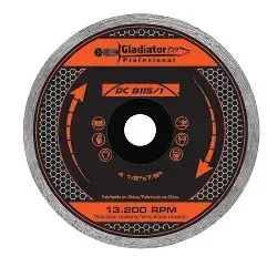 DISCO DIAMANTADO CORTE CONTINUO 4 1/2´´ GLADIADOR