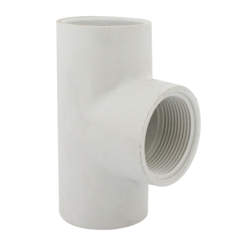 TEE CON ROSCA 1" PVC BLANCO