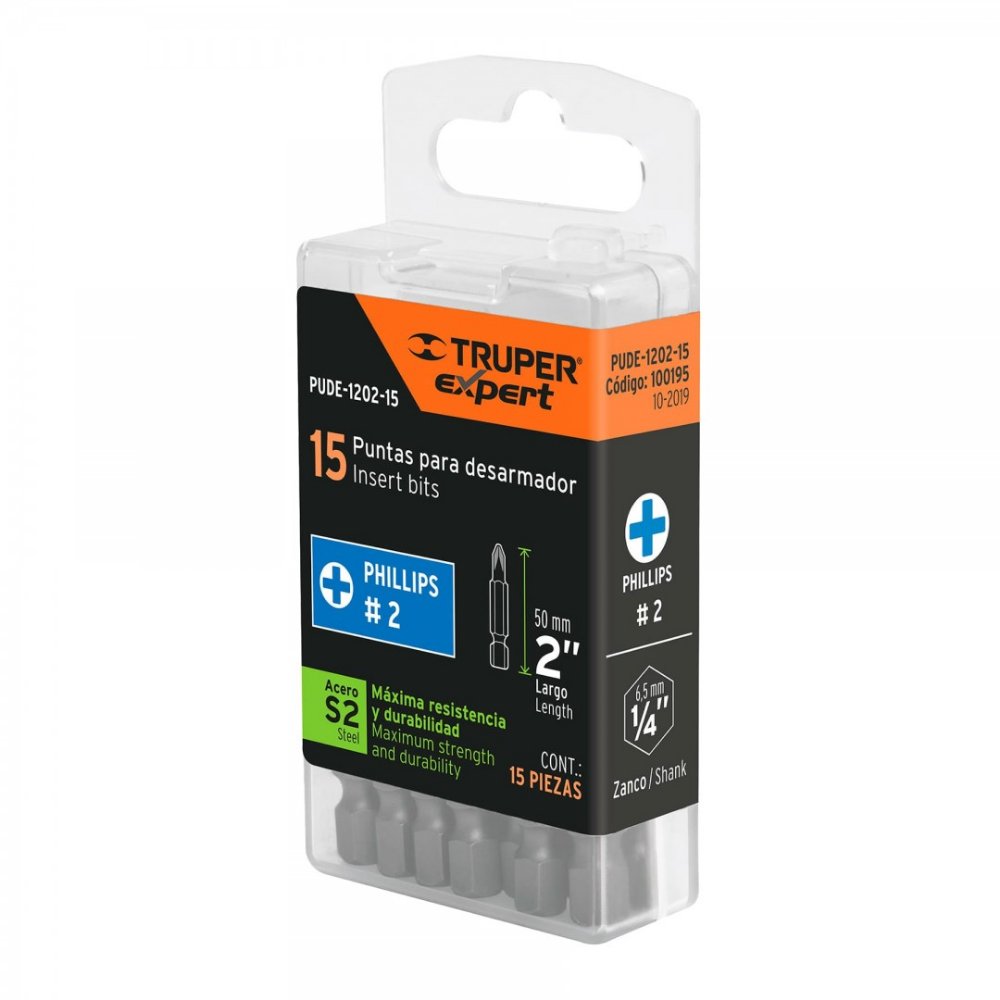 PUNTAS DE CRUZ PH2 LARGO 2", TRUPER EXPERT