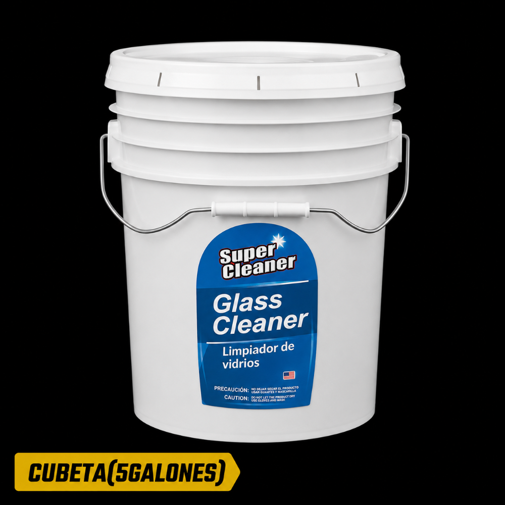 GLASS CLEANER LIMPIADOR DE VIDRIOS CUBETA 5 GALONES