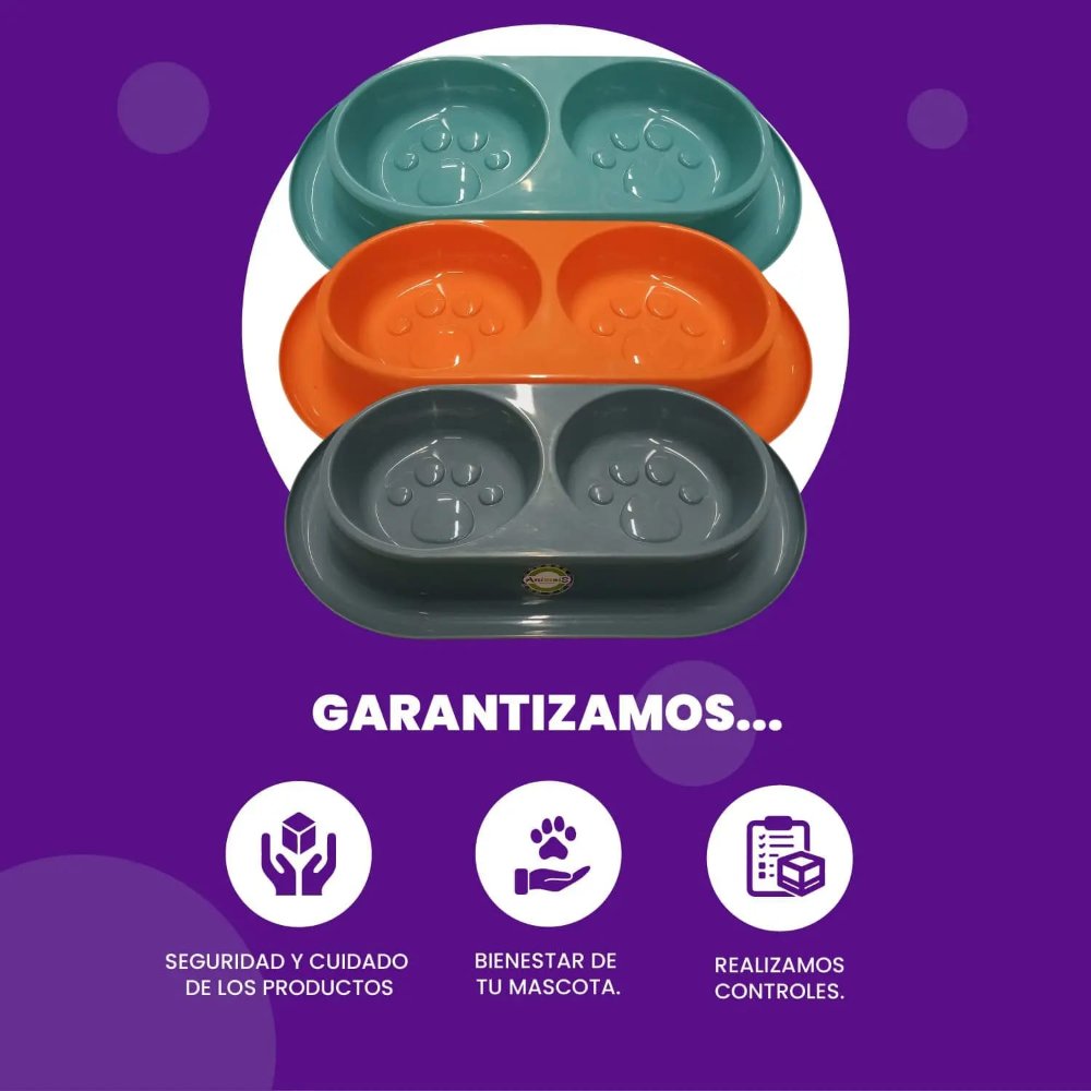 PLATO DOBLE MASCOTA PLASTICO