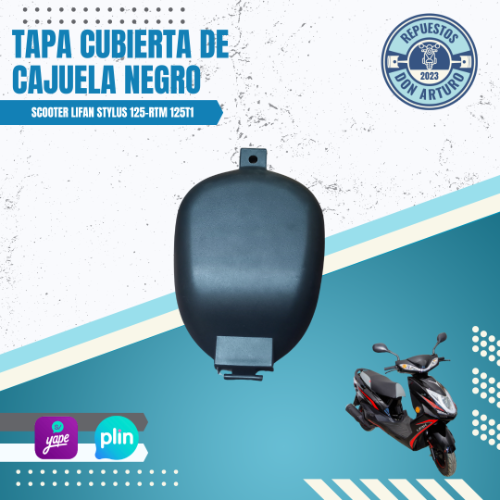 CUBIERTA DE CAJUELA NEGRO RTM 125T1