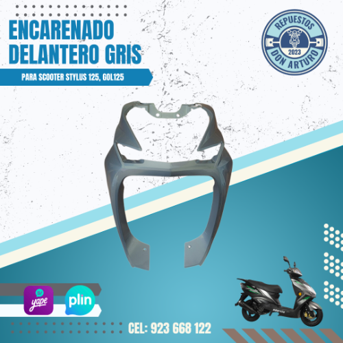 ENCARENADO DELANTERO GRIS SCOOTER LF-125T-2V-Gol125